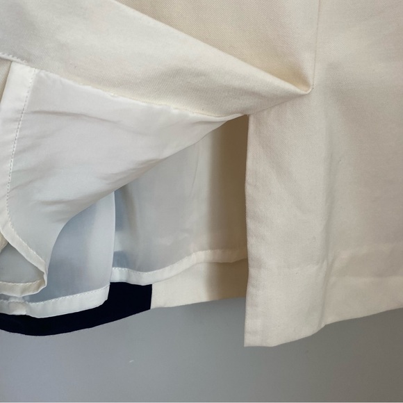 J. Crew Colorblock Wool Pencil Skirt Cream Black Size 4 Office Career - Picture 7 of 9